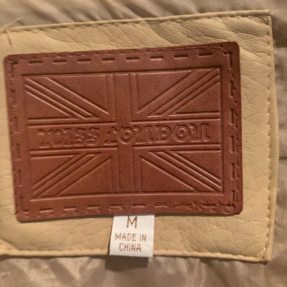 Tan leather jacket miss London size medium - Picture 3 of 3